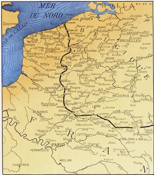 Ligne de front en octobre 1914